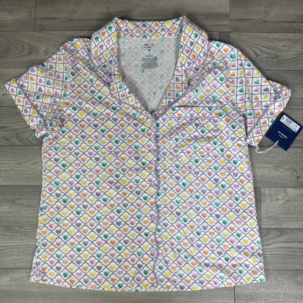 NWT Roller Rabbit x Target Hearts Short Sleeves Shorts Pajamas Set sz Medium - Picture 2 of 6